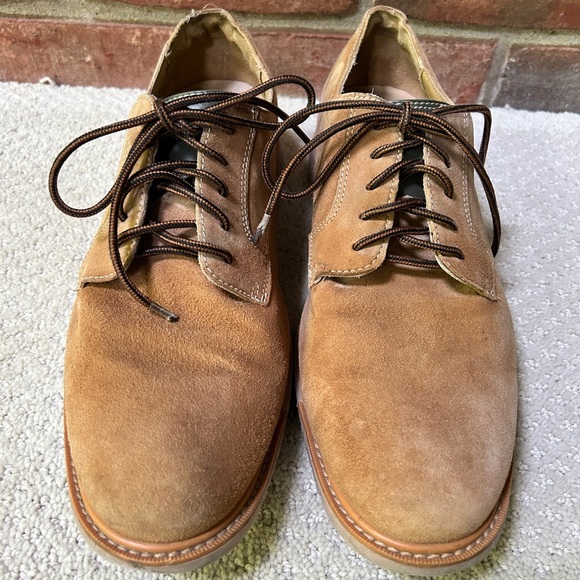 Cole Haan Grand OS Derby Suede Tan Lace Up Shoes Size 9.5 M - Picture 1 of 6
